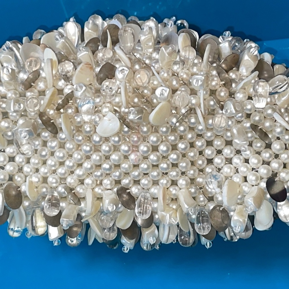 Anthropologie Pearl Fringe Handbag - Picture 5 of 6